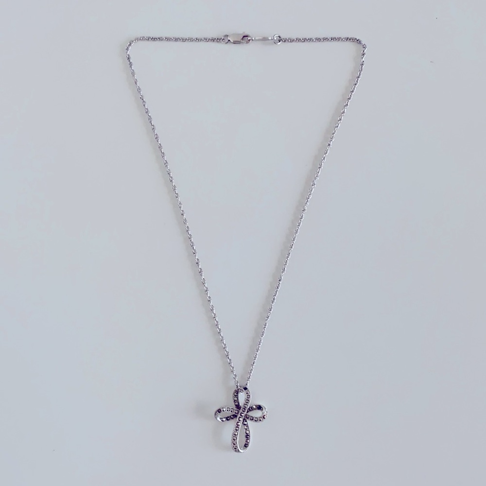 Judith Jack Infiniti Cross Marcasite & Sterling Silver Necklace